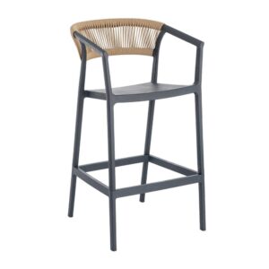 Taburete Alto Contract | Polipropileno para Barras de Exterior - Blanco