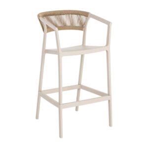 Taburete Alto Contract | Polipropileno para Barras de Exterior - Grafito