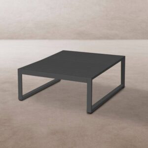 Mesa Baja de Jardín IO | Aluminio Color Grafito - 100x100 cm