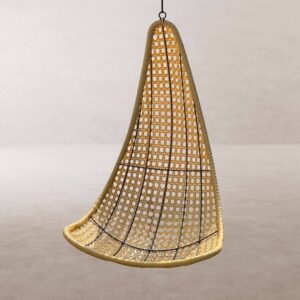 Balancín LÁGRIMA Niva | Asiento de Ratán Beige para Jardín