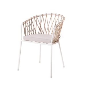 Silla de Diseño Myra | Polipropileno Color Blanco Topo