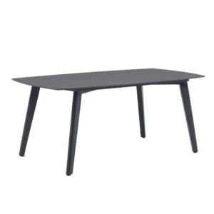 Mesa de Comedor Marín | Tapa Porcelánica Antracita Fossil - 180 cm