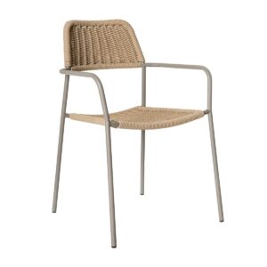 Silla Apilable Milos | Estructura Limo / Asiento Beige