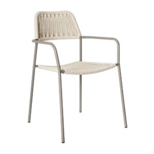 Silla Apilable Milos | Estructura Limo / Asiento Crema