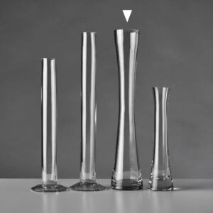 Jarrón Violetero de Vidrio 220 ml, 5x5x30 cm, Color Violeta