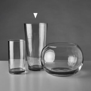 Jarrón de Vidrio 12x12x23 cm - Capacidad 1400 ml