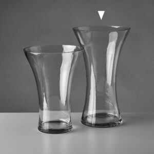 Jarrón de Vidrio 18x18x30 cm, Capacidad 2650 ml, Transparente