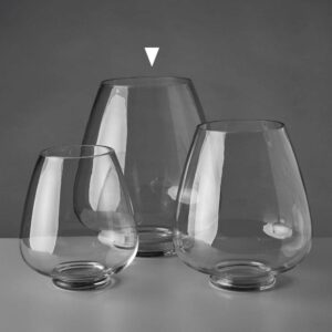 Jarrón de Vidrio Copa 25x25x29 cm, Capacidad 9000 ml, Diámetro 14 cm