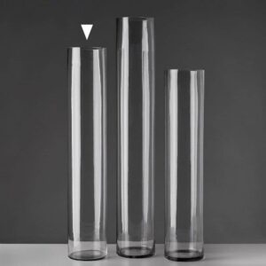 Jarrón Cilíndrico de Vidrio 15x15x80 cm - Capacidad 12500 ml