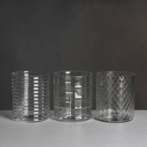 Jarrón de Vidrio 1000 CC 11x11x13 cm - Surtido 3/M