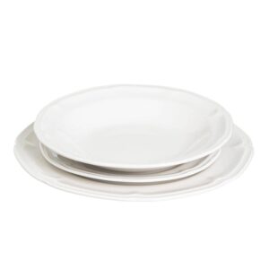 Plato Llano Smart de Porcelana Blanco 27x27 cm, Apto Microondas y Lavavajillas