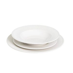 Plato Llano de Porcelana Blanco 27x27 cm, Apto Lavavajillas y Microondas