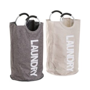 Cesto de Poliéster con Doble Asa de Aluminio 38x38x73 cm