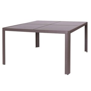 Mesa de Comedor Exterior Stella | Aluminio Premium Color Chateau - 140x140 cm