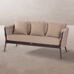 Sofá de Jardín 2 Plazas Rebecca | Aluminio Premium Color Topo - 176 cm