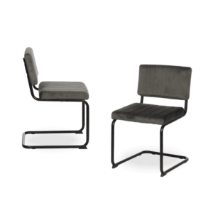 Pack de 2 Sillas Hendrix Taupe de Tejido y Metal - Diseño Moderno y Ergonómico para Comedor y Oficina, Soporte hasta 120 kg, Sin Montaje, Ideal para Ambientes Comerciales