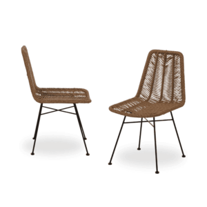 Pack de 2 Sillas Keaton de Polietileno y Acero para Exterior - Diseño Moderno y Duradero, Altura 85 cm