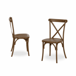 Pack de 2 Sillas Lawson de Polipropileno Marrón - Diseño Moderno y Cómodo para Comedores y Oficinas, Altura 89 cm, Soportan hasta 130 kg