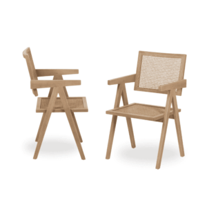 Pack de 2 Sillas de Madera Ryker 86 cm - Diseño Moderno y Confortable para Hogar y Oficina