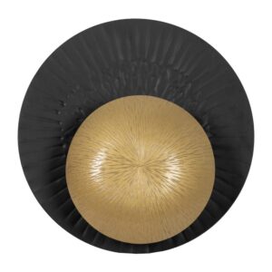 Aplique de Pared Negro y Oro Metálico de 20 cm - Lámpara de Hierro G9, Voltaje 220-240V, Diseño Moderno para Decoración Interior