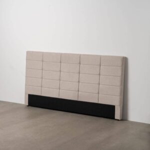 Cabecero Beige Grande en Tejido Acolchado para Dormitorio - 190 cm de Elegancia y Confort