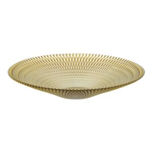 Centro de Mesa Amarillo de Cristal Decorativo - Elegante Pieza de 7 cm para Decoración de Interiores