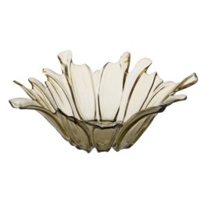 Centro de Mesa de Cristal Verde Oliva - Flor 10,5 cm | Decoración Elegante para Hogar