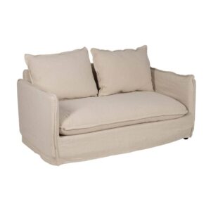 Chaise Longue Izquierda en Crema y Madera de Pino 160 cm - Sofisticación y Confort para tu Salón, Desenfundable y Ergonómica