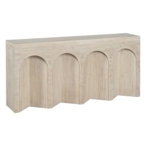 Consola Blanca Rozada de Madera para Entrada - Mueble Elegante y Funcional de 170 cm para Salón y Pasillo