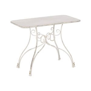 Consola Moderna de Metal Crema 100 cm - Diseño Elegante y Minimalista para Salón y Recibidor