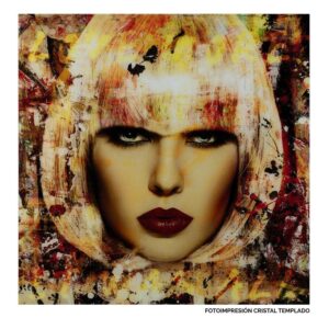 Cuadro Impresión Mujer Cristal Templado 120 cm - Arte Moderno y Elegante para Decoración de Interiores