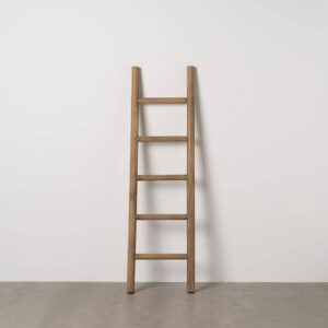 Escalera Compacta de Madera de Roble Natural de 150 cm - Diseño Elegante y Funcional para tu Hogar