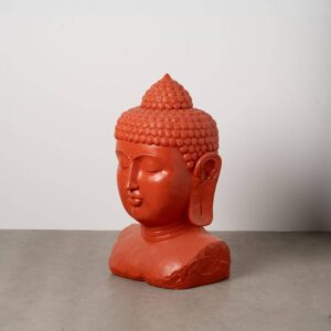 Escultura de Buda en Resina de Magnesio Terracota - Diseño Alto 108 cm, Ideal para Exterior