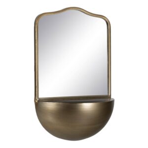 Espejo con Estante en Metal Dorado de 37 cm - Elegancia y Funcionalidad para Decorar tu Hogar