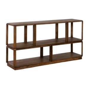 Estantería de Madera de Mango Marrón 160 cm - Diseño Elegante y Funcional para Salón y Oficina