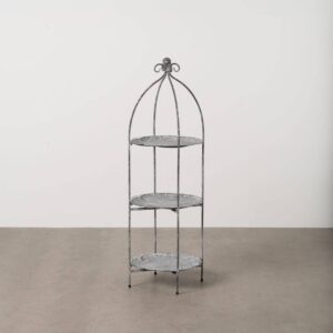 Estantería Moderna de Metal Gris para Decoración - 106,5 cm de Altura, Ideal para Tu Hogar