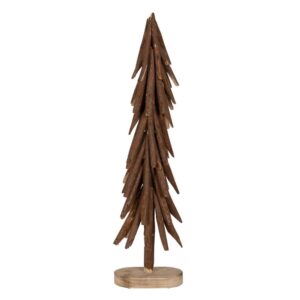 Figura de Árbol Marrón en Madera Paulonia de 108 cm - Decoración Elegante para el Hogar