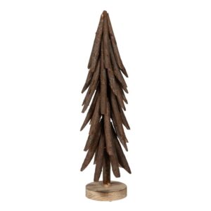 Figura de Árbol Marrón en Madera Paulonia de 88 cm - Decoración Elegante para el Hogar