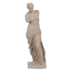 Figura Desnudo en Resina Color Crema - 48 cm de Elegancia y Estilo para Decoración