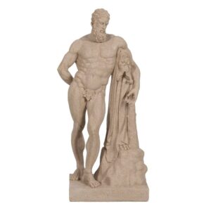 Figura Desnudo de Resina en Color Crema - 52,5 cm de Elegancia y Estilo para Decoración
