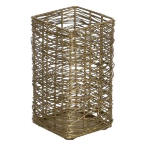 Jarrón Dorado de Acero Inoxidable de 20 cm - Elegante Decoración para el Hogar