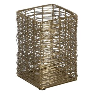 Jarrón Dorado de Acero Inoxidable de 20 cm - Elegante Decoración para el Hogar
