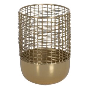 Jarrón Dorado de Hierro de 20 cm - Elegante Decoración para el Hogar