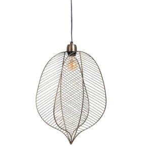 Lámpara de Techo de Metal en Oro Viejo - 31 cm, Casquillo E27, Ideal para Decoración de Interiores