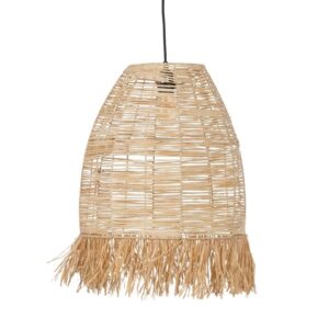 Lámpara de Techo de Fibra Natural 49 cm - Estilo Rústico, Casquillo E27, Voltaje 220V, Ideal para Decoración de Interiores
