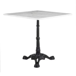Mesa Auxiliar de Mármol y Metal Blanco-Negro de 70 cm - Elegancia y Funcionalidad para tu Hogar