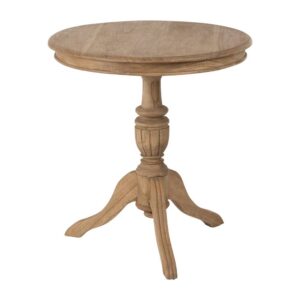 Mesa Auxiliar Natural de Madera Mindi 77 cm - Elegancia y Funcionalidad para tu Hogar