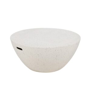 Mesa de Centro Blanca en Fibra de Magnesio 90 cm - Elegante y Resistente para Interiores y Exteriores