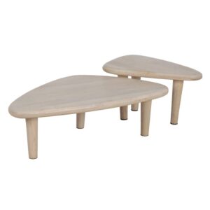 Mesa de Centro Blanca de Madera MDF 67x38 cm - Elegante y Funcional para Salones Modernos