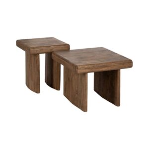Mesa de Centro de Madera de Mango 45 cm - Diseño Robusto y Elegante para Salones Modernos y Rústicos